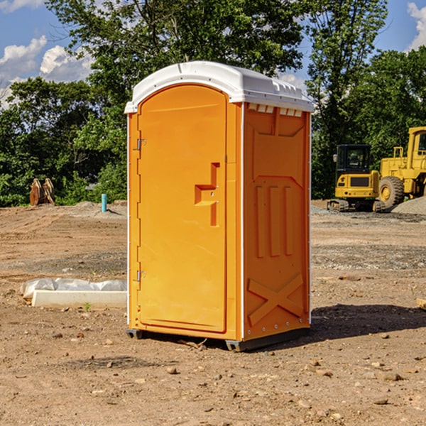 how often are the porta potties cleaned and serviced during a rental period in Paradise Park California